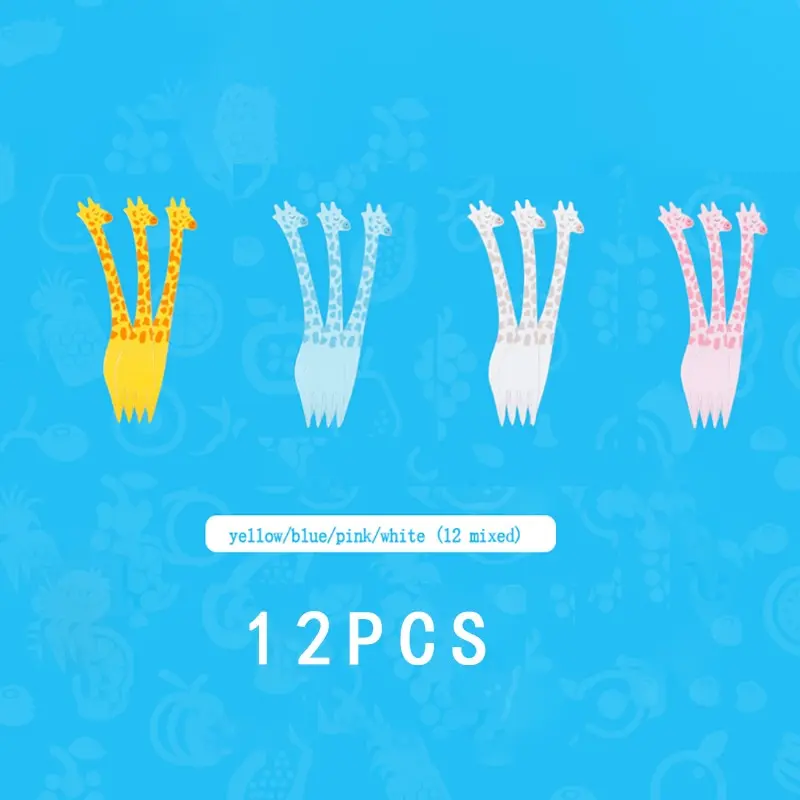 

Детские пластиковые вилки-жирафы EW, 12 шт.
