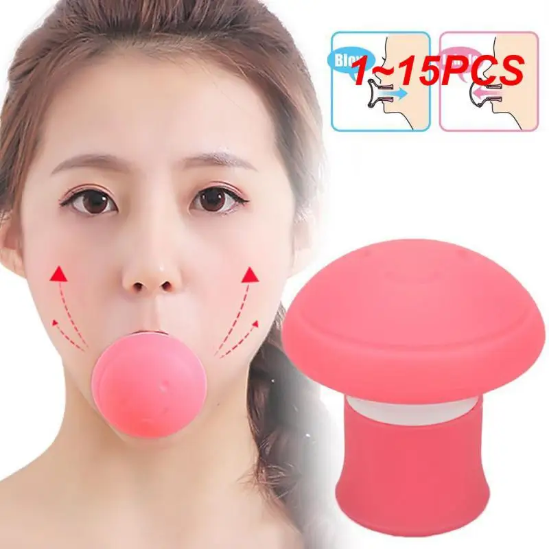 

1~15PCS Silica Gel Mouth Jaw Exerciser Slimming Face Lift Tool Chin V Face Lifting Double Thin Wrinkle Removal Blow Breath