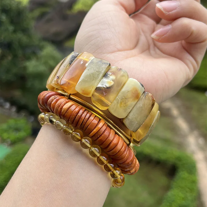 Браслет и браслет из натурального янтаря