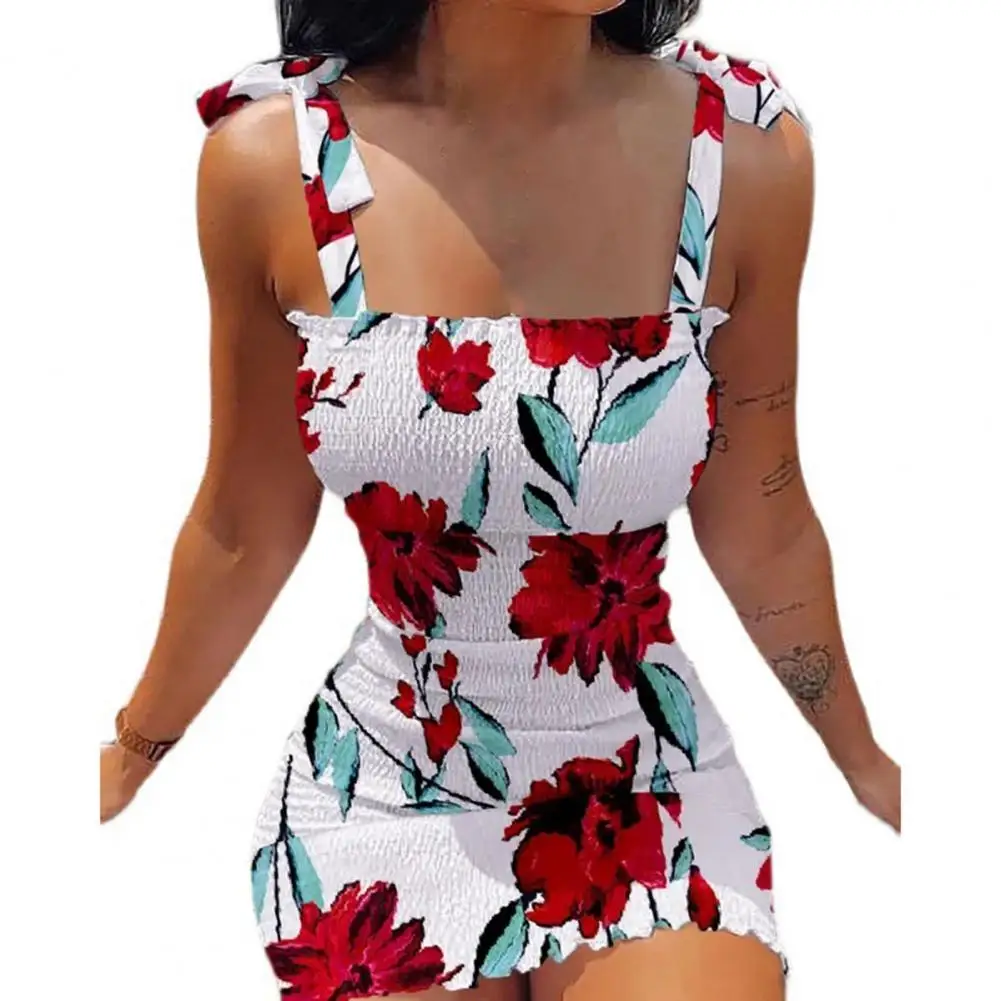 

Sleeveless Dress Super Soft Polyester Visual Experience Breathable Women Dress Party Jumpsuit Women Summer Playsuit Female 2022