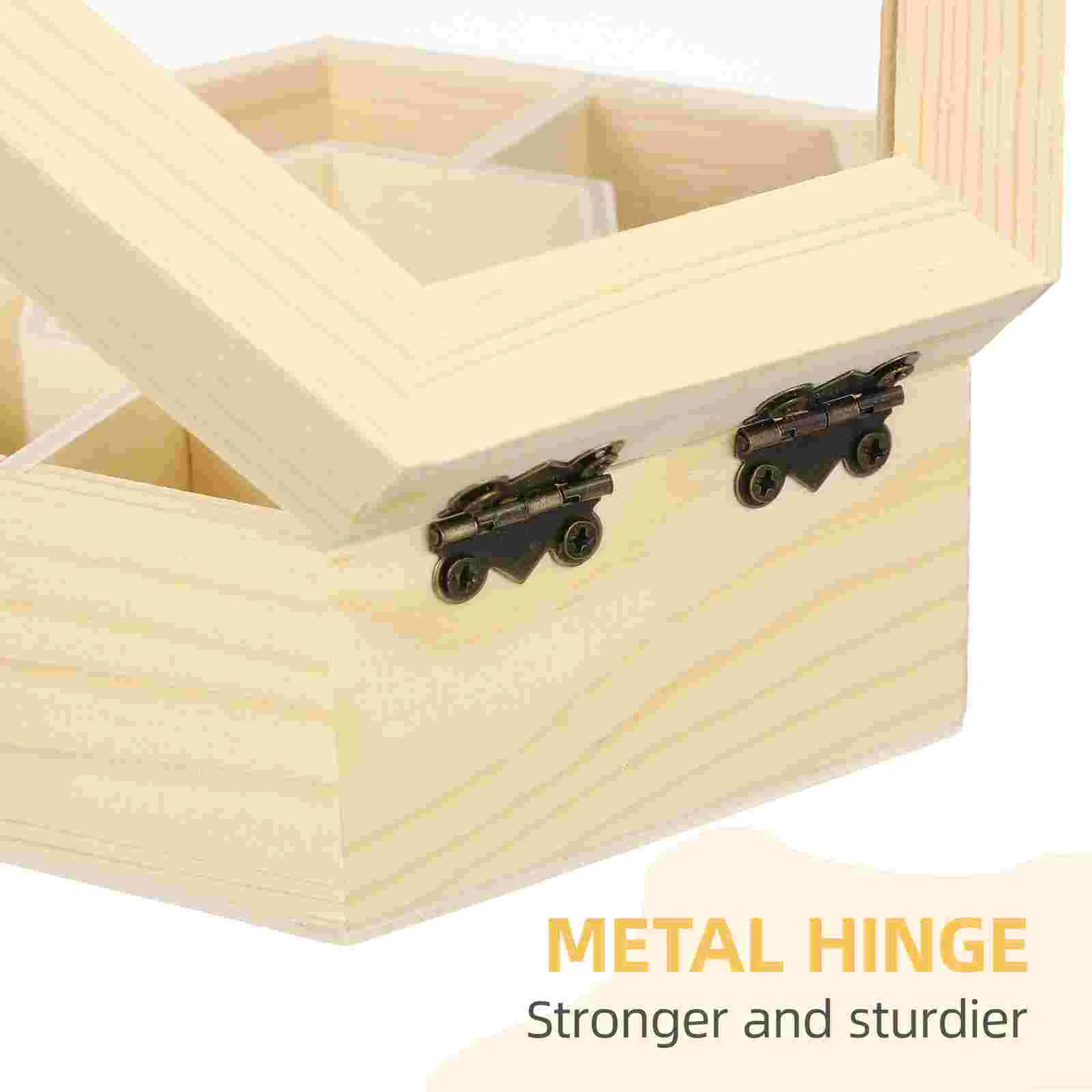 1 шт. деревянная шкатулка для драгоценностей ручной работы шестиугольная коробка