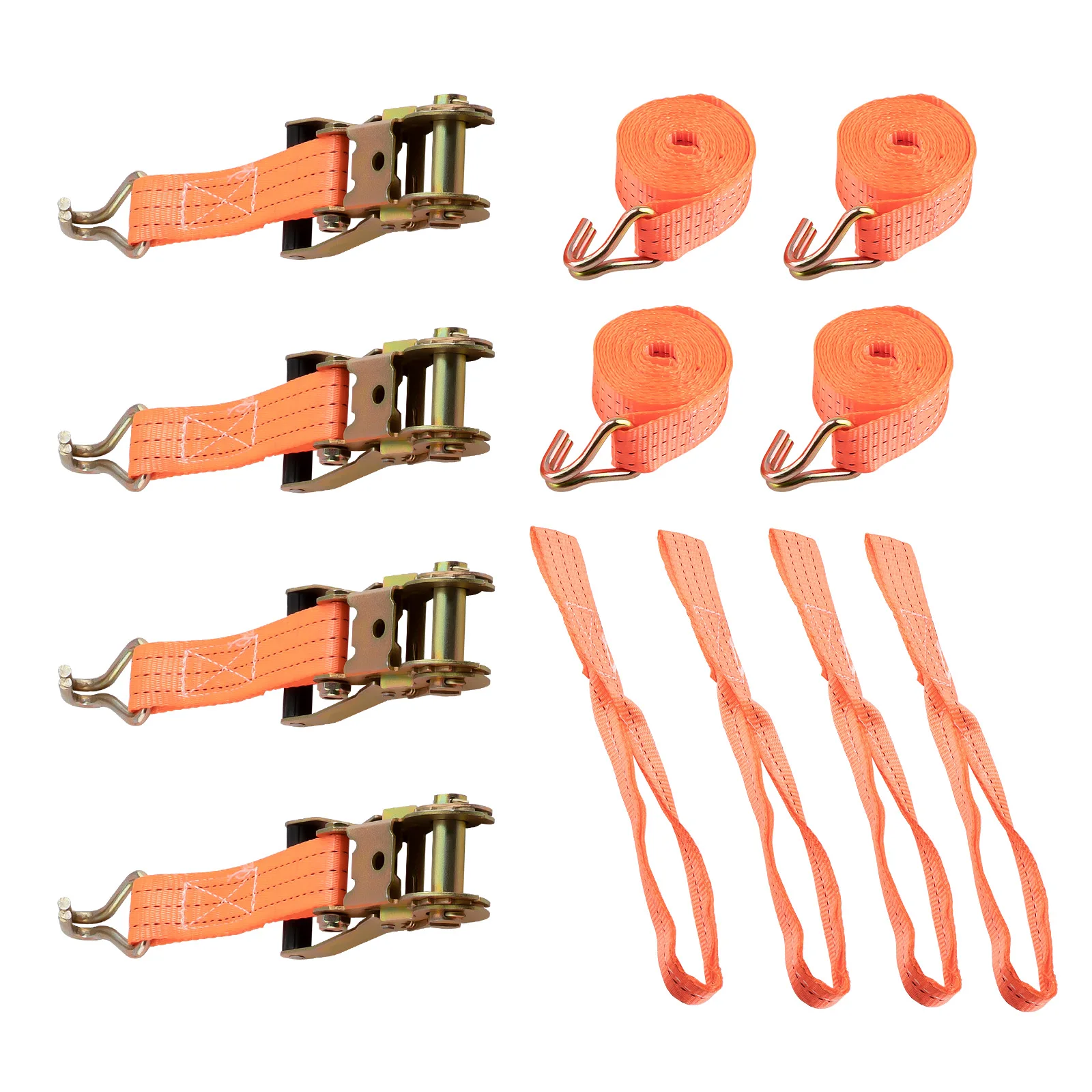 

Набор из 4 ремней с храповым механизмом 2,9 м/35 мм/2 т 2000 кг для грузовика с тяжелой нагрузкой