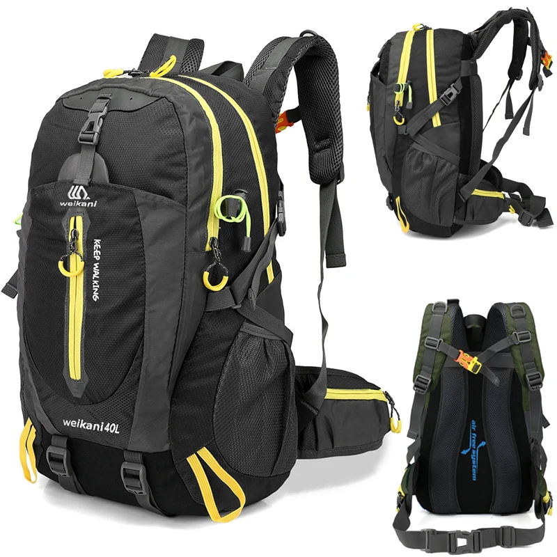 

Unisex Large Capacity 40L Waterproof Men's Backpack Outdoor Hiking Climbing Pack Sports Travel School Bag For Male Female Women