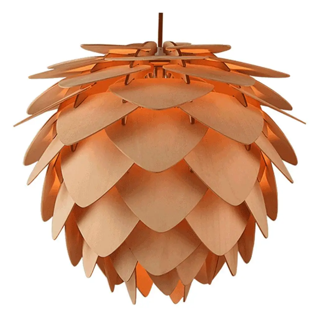 

Wooden Pinecone Lampshade Cafe Bar Office Tea Room Wood Lighting Cover