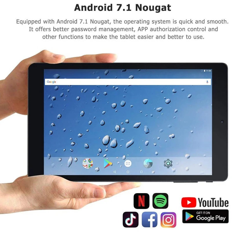 

Android 7.1 A64 Tablet 8 INCH RAM 1GB+ROM 16GB Quad-Core WIFICortex-A53 1280*800 IPS Screen Dual Camera