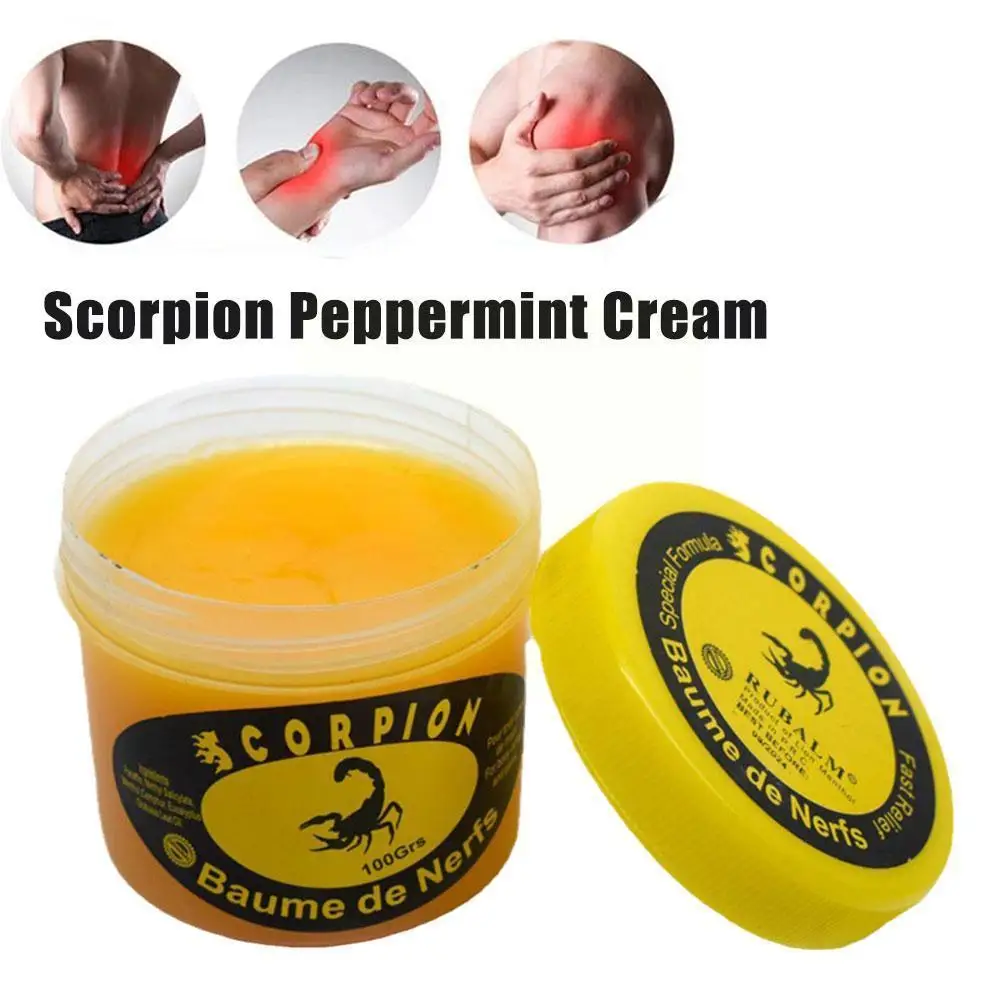 

100g Ointment Scorpion Peppermint Cream Rheumatism, Joint Back Relief Massage Pain, Bruises, Body Low Plaster Sciatica, N0V3