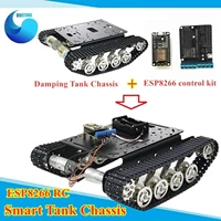 esp8266 wifi control shock absorption smart robot tank chassis with nodemcu development boardl293d motor driver board diy ts100