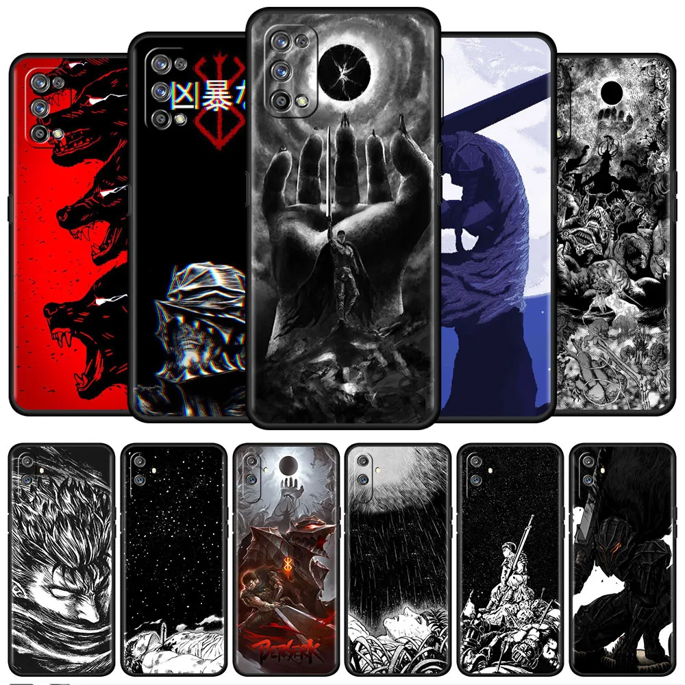 Хит продаж, мягкий чехол для телефона с рисунком аниме Berserker для Oppo Realme 8 7 6 Pro 9i GT Neo 2 3 Master C21 C21Y C15 C11 C3 8i, силиконовый черный чехол для телефона