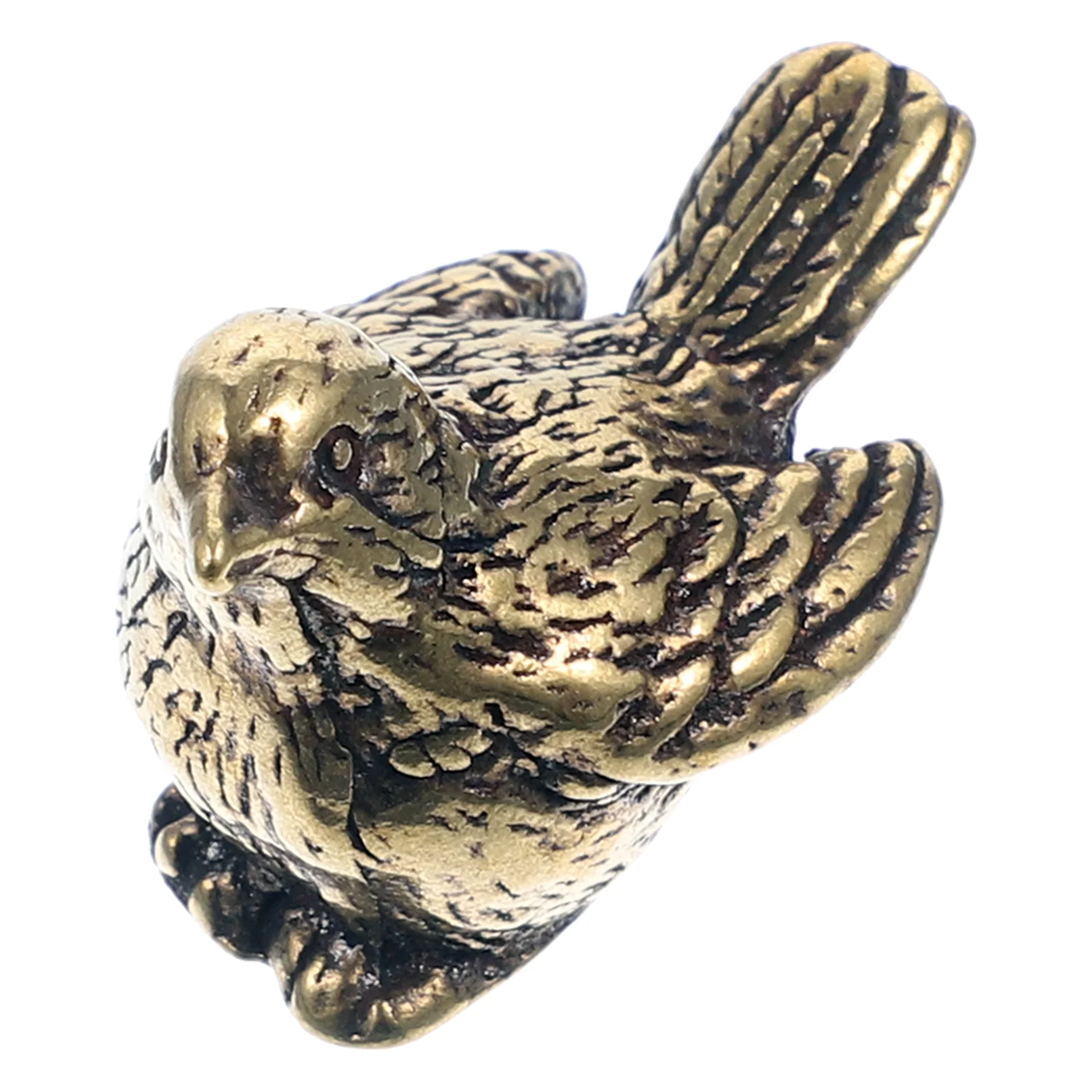 

Shelf Decorations Brass Sparrow Bird Statue Display Shaped Figurine Desktop Golden