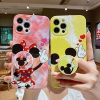 disney mickey minnie mouse head phone case for iphone 11 12 13 mini pro xs max 8 7 plus x xr cover