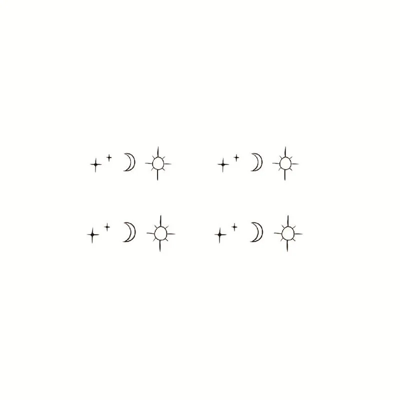 Водостойкая Временная тату-наклейка солнце луна звезда дизайн боди-арт