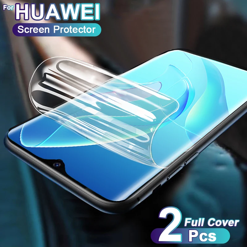 

2Pcs Full Cover Hydrogel Film For Huawei Mate 30 20 10 Pro Lite Screen Protector For Mate 40 Pro Plus RS Y9 Y7 Nova 9 7 SE Film