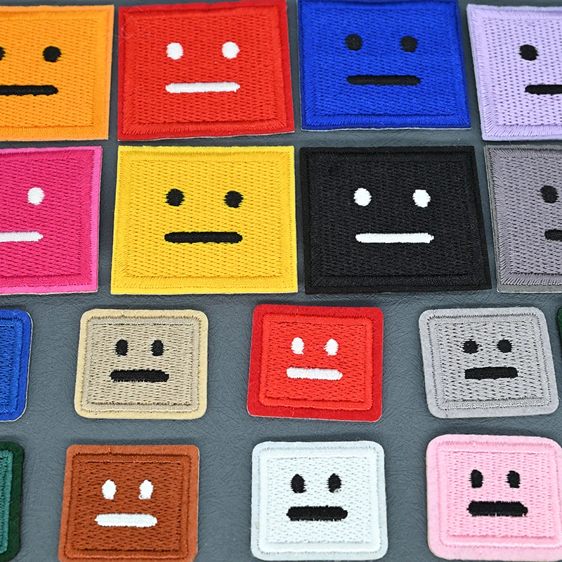 без выражения вышивка патчи аппликация ткани пришить ткань покер лицо для одежды