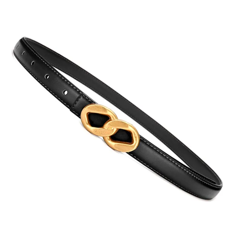 

Женский кожаный ремень с 8 кольцами и пряжкой