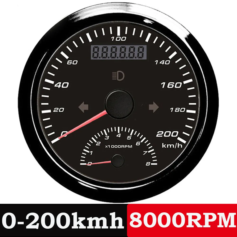 Универсальный GPS-Спидометр AD 85 мм 0-8000 миль/ч с тахометром об/мин