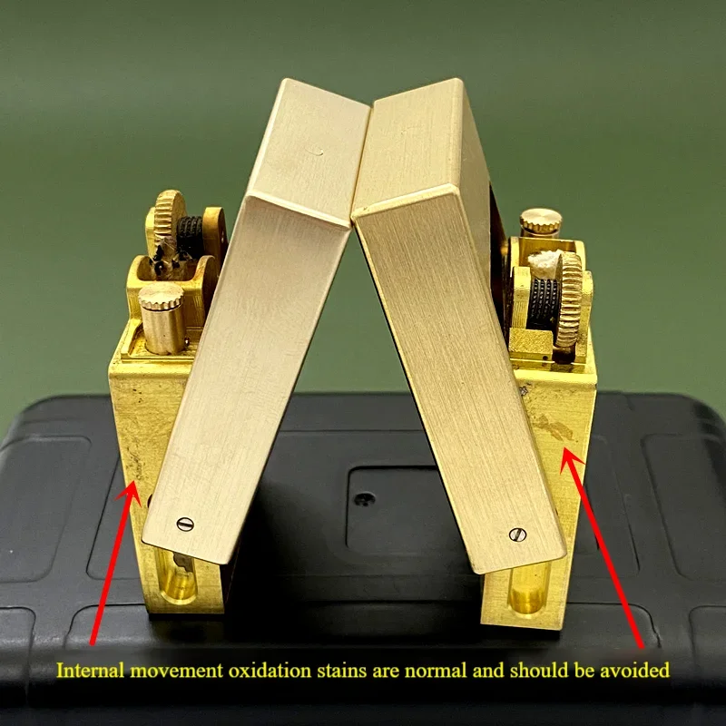 Латунная керосиновая Зажигалка ручной работы с ящиком зажигалка технологией