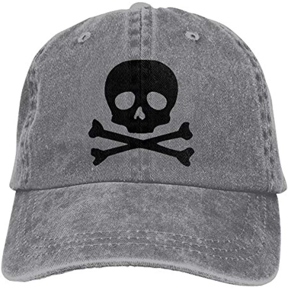

Skull Unisex Baseball Caps Adjustable Washed Dyed Denim Dad Hat Skeleton Pattern Hats for Women Unisex Four Seasons Casual