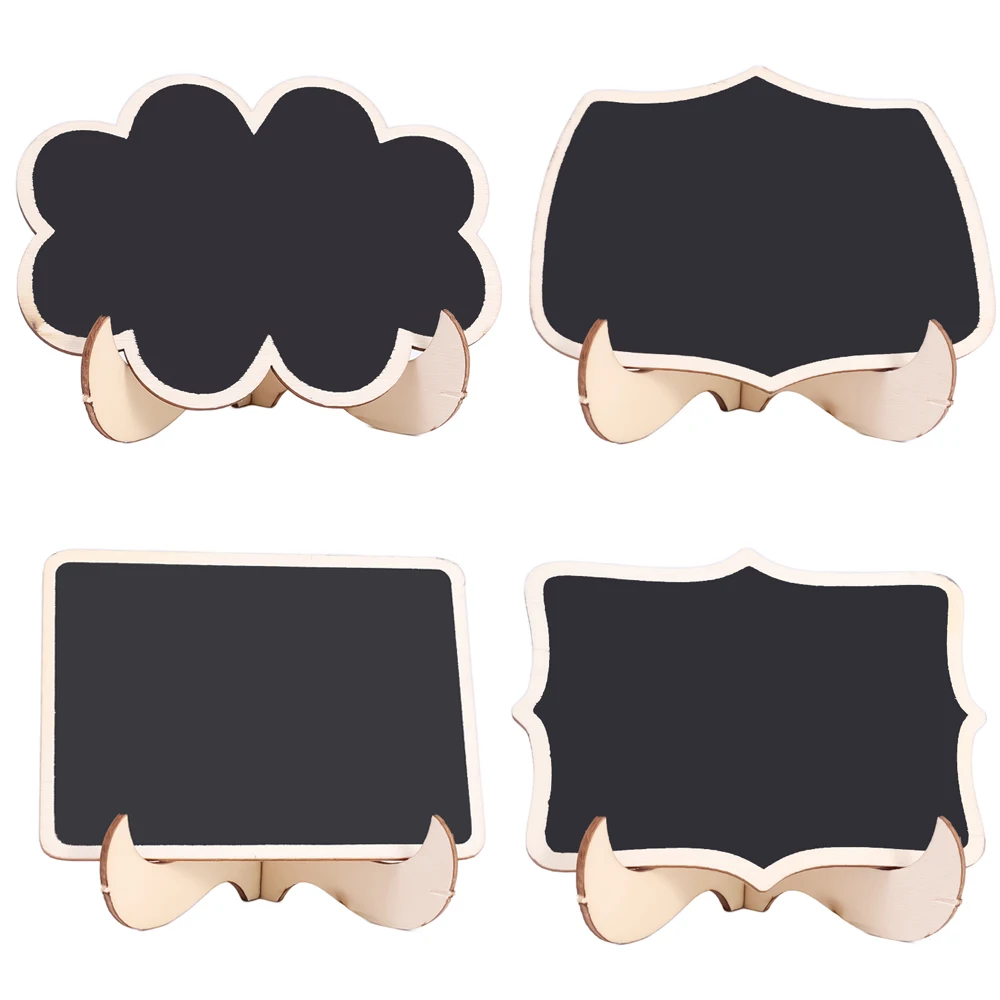 

Small Notice Blackboard New Mini Wooden Whiteboard Message Chalkboard Stand Home Decor Craft Message Board Ornaments Office Tool