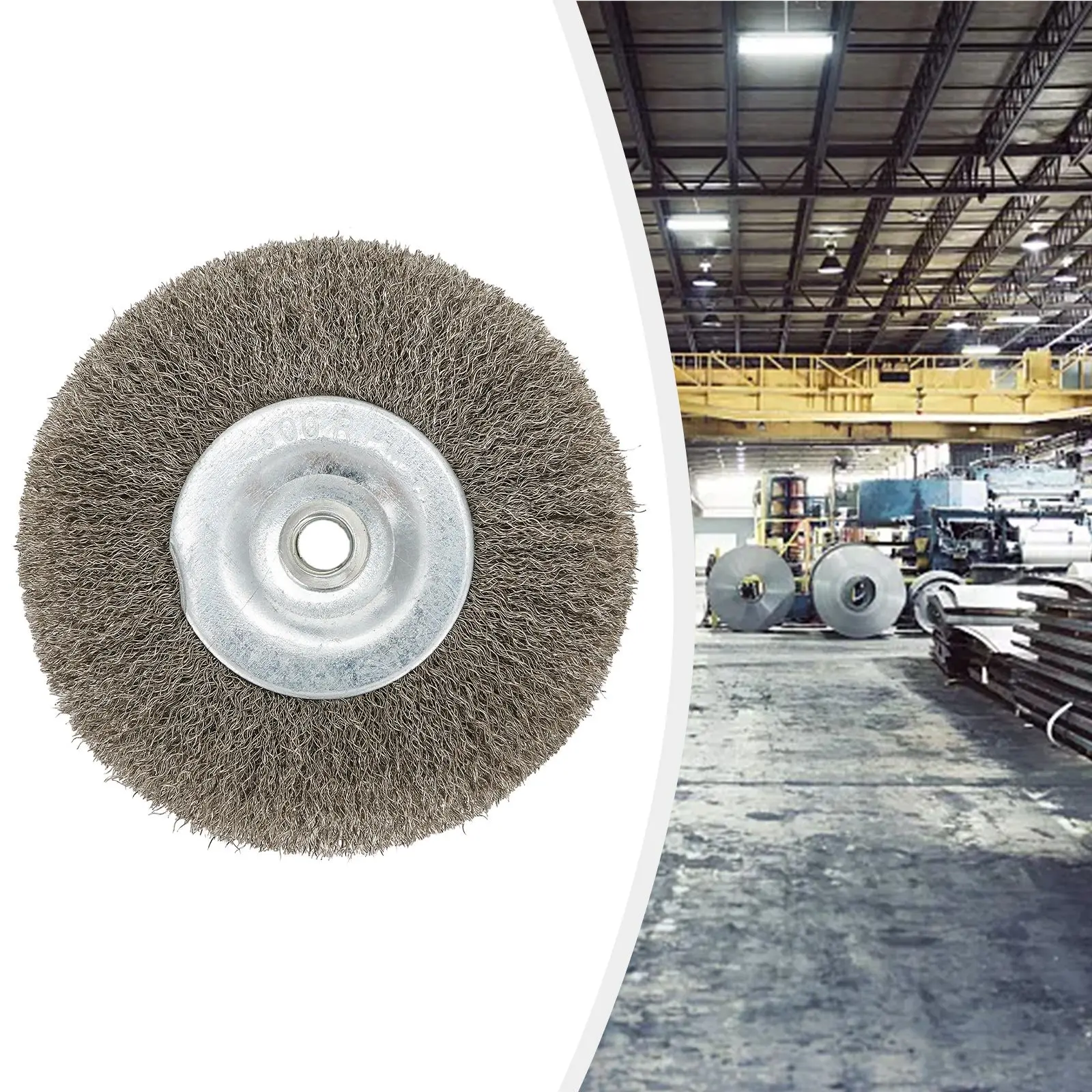 

3In Flat Stainless Steel Wire Wheel Brush Designed for Efficient Brushing Effect in Confined or Hard To Reach Areas