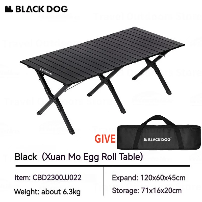 Naturehike BLACKDOG Camping Egg Roll Стол 6 3 кг Открытый складной обеденный стол для пикника