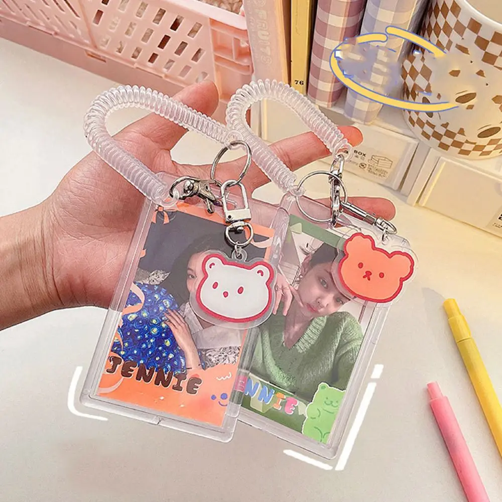 

Unique Personality Idol Photos Card Cover Cartoon Design Key Ring Ornaments Creative Bunny Key Holder