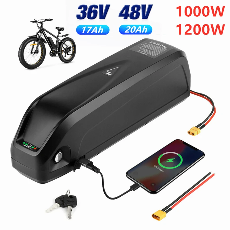 

Aleaivy Electric Bike Battery Pack 48V 20Ah 36V 17Ah Cells Front Rear Hub / Mid Drive Bicycle Motor Kit with Charger XT60 Plug