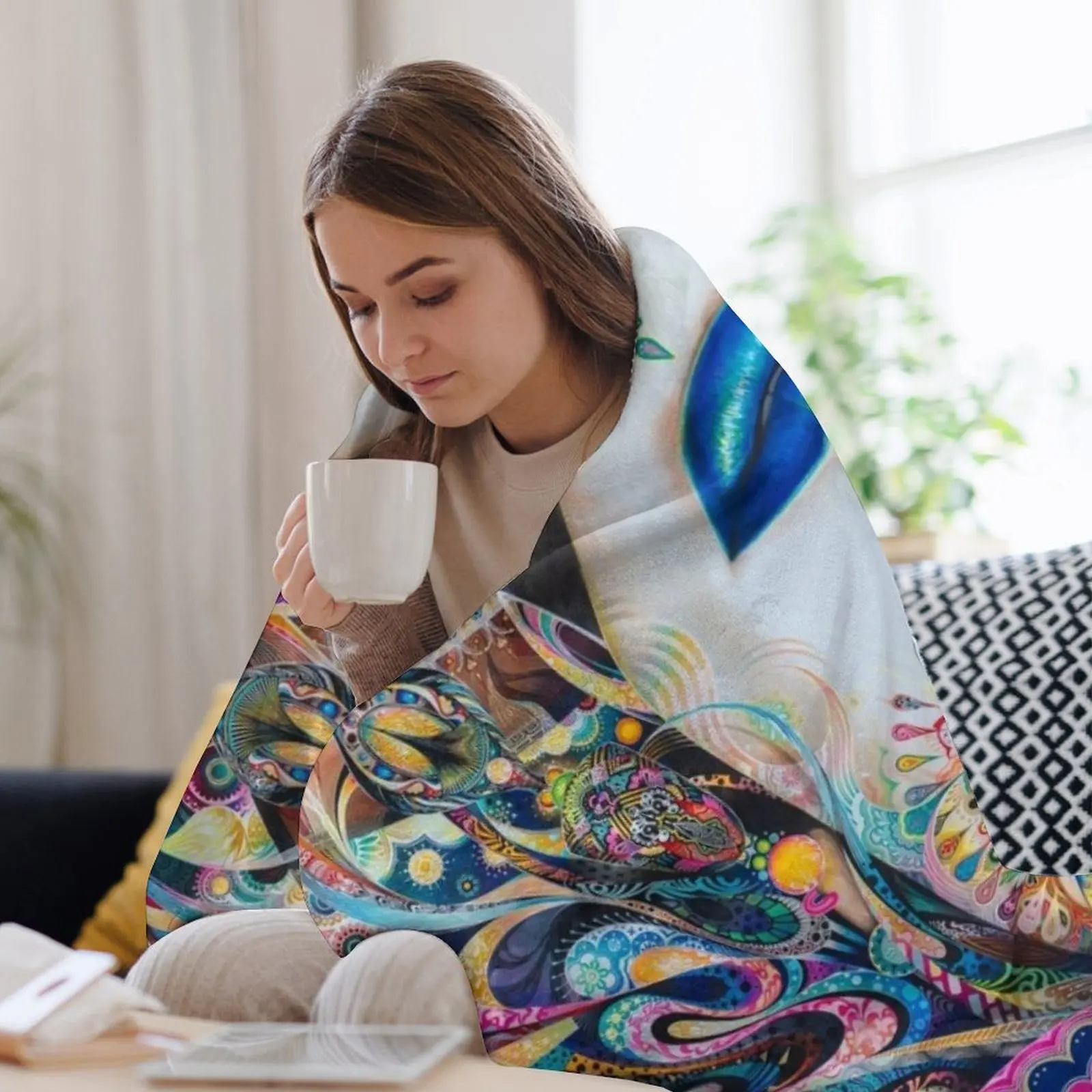 Shakti - горизонтальное одеяло из фланелевой ткани рождественские подарки для