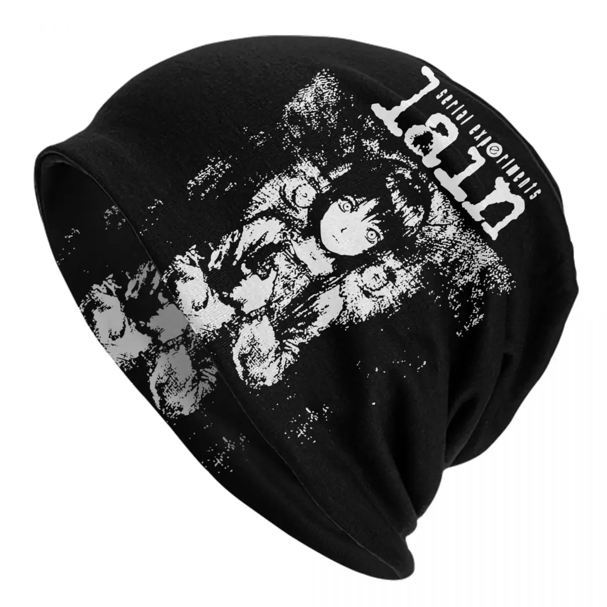 

Serial Experiments Lain Bonnet Hat WinterAutumn Street Skullies Beanies Hat Manga Girl Sci Fi Unisex Knitting Hats Spring Caps