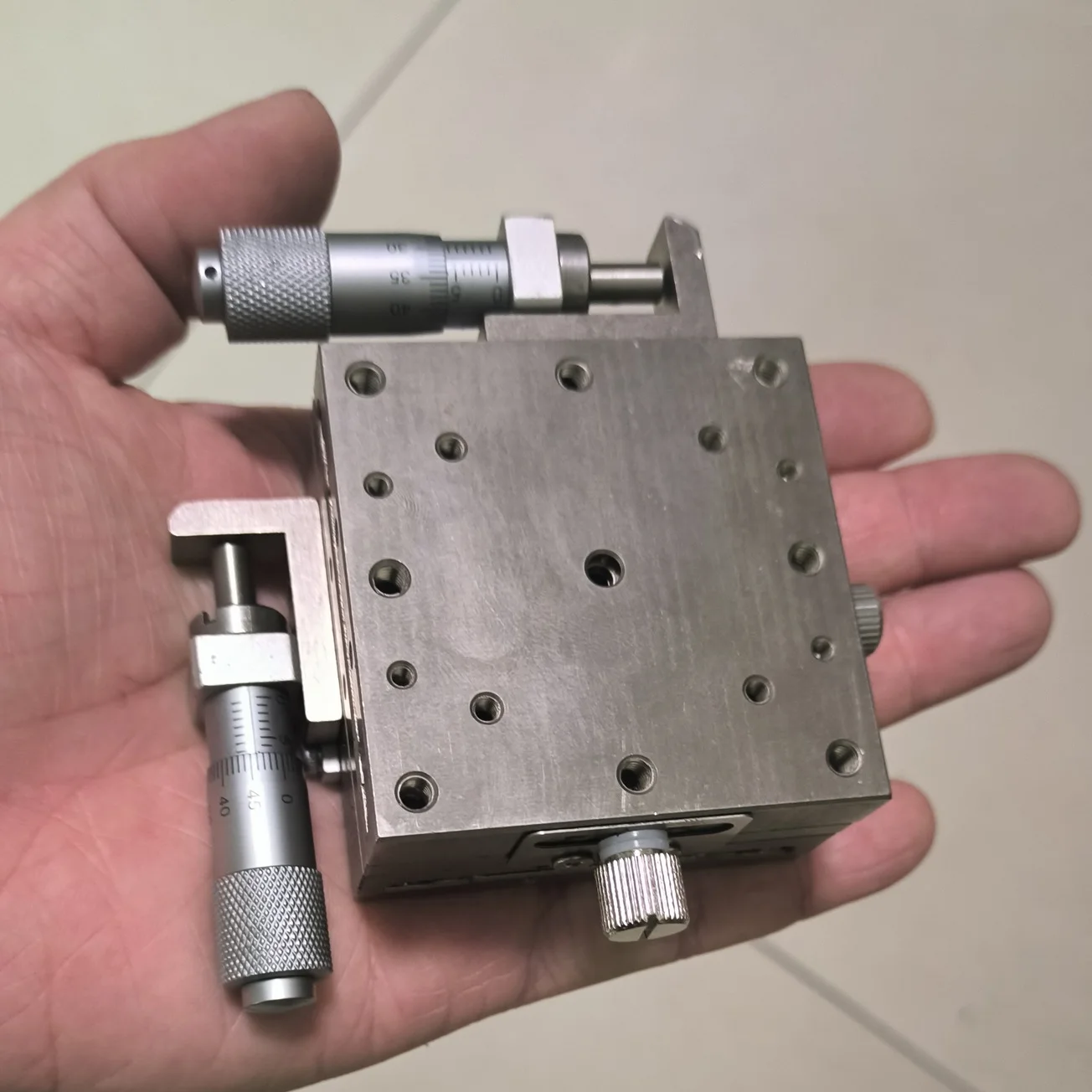 60 мм нержавеющая сталь XY, двухосевая прецизионная платформа точной регулировки, детали для демонтажа