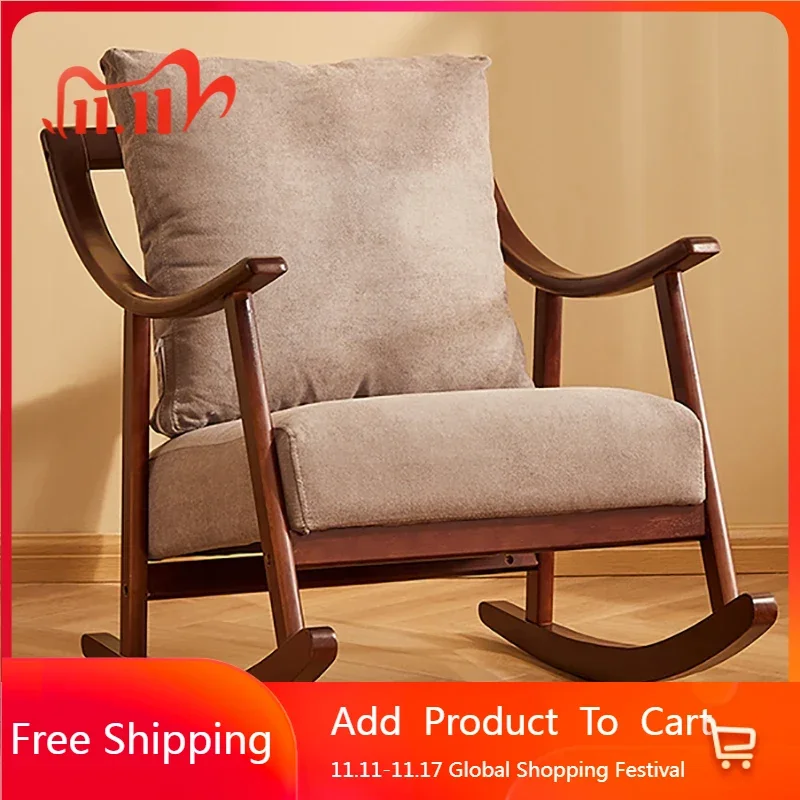 

Balcony Arm Upholstered Chair Replica Nordic Recliner Lounge Balcony Chair Party Rocking Backrest Chaises De Salon Furniture