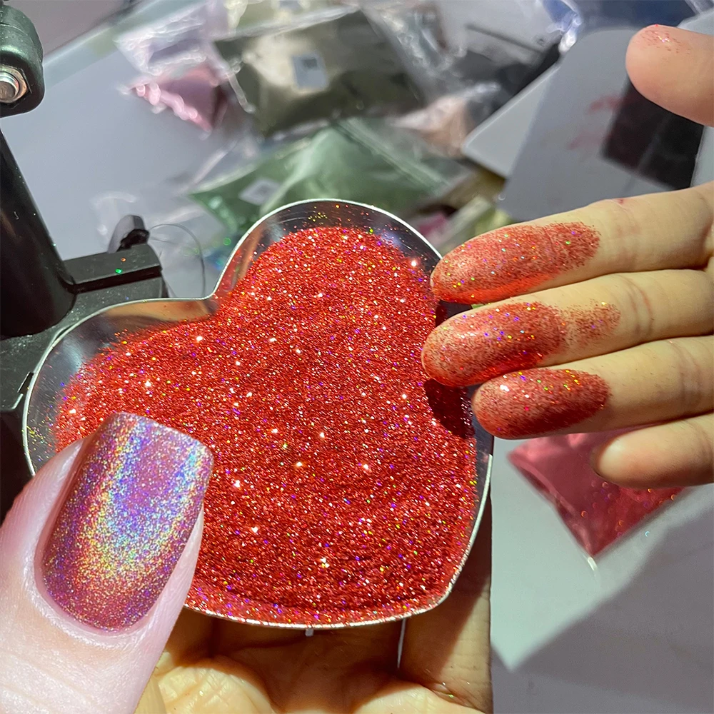 

50g Laser Glitter Nail Powder 0.2mm Super-Fine Holographic Nails Rubbing Dust Mermaid Chrome Pigment Unicorn Powder Decoration#K