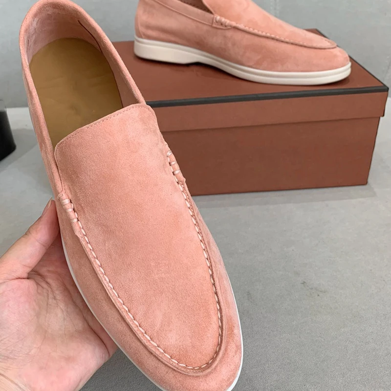 

Hot Sale Men's Loafers Flat Shoes Spring and Autumn Casual Soft Sole Shoes Women's Luxurious Cashmere Fashion Trends Flat Shoes