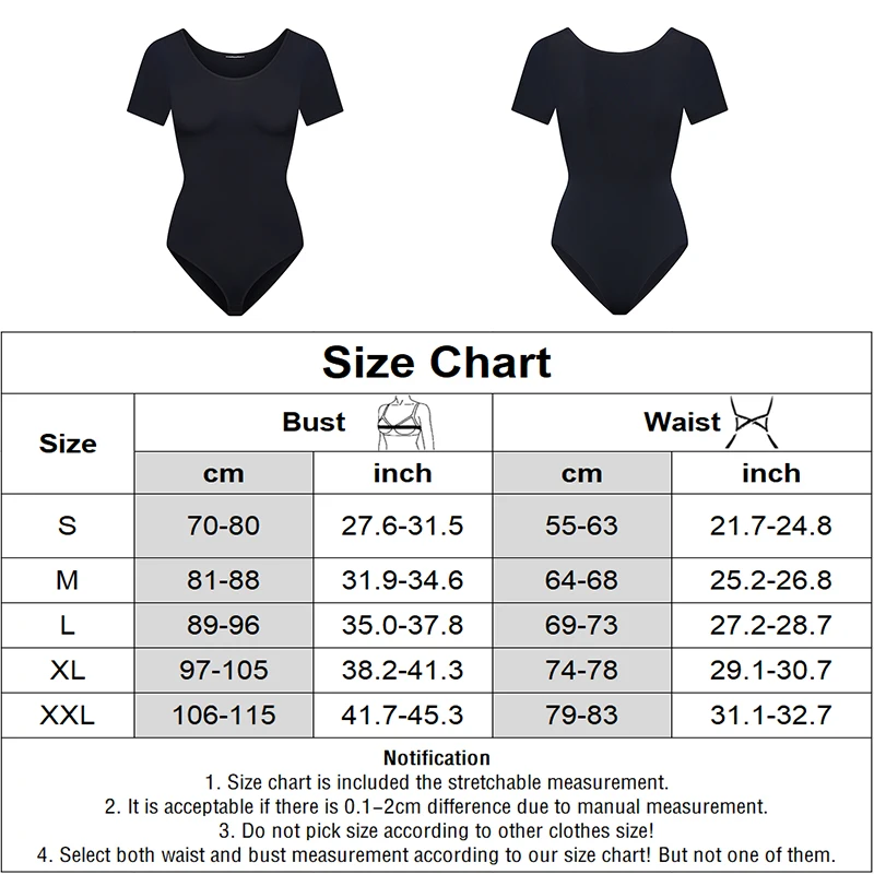 Black Skinny Bodysuit Short Sleeve Women Body Streetwear Sexy Bodycon Shapewear Top Stretch Waist Shaper
