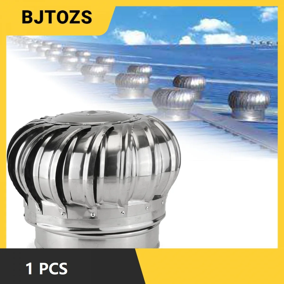 

110mm Steel Roof Ventilator 304 Stainless Wind Turbine Vents Attic Ventilator 100mm 150mm 200mm Ducted Roof Ventilator