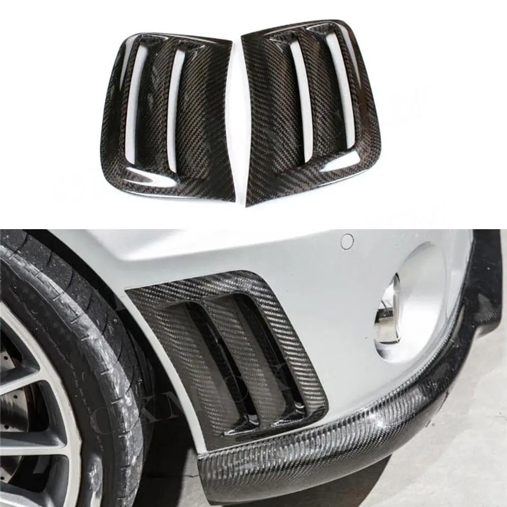 

Carbon Fiber/FRP Prime Front Bumper Side Air Vents Trims Cover Stickers Frame for Benz C Class W204 C63 AMG 2008-2011