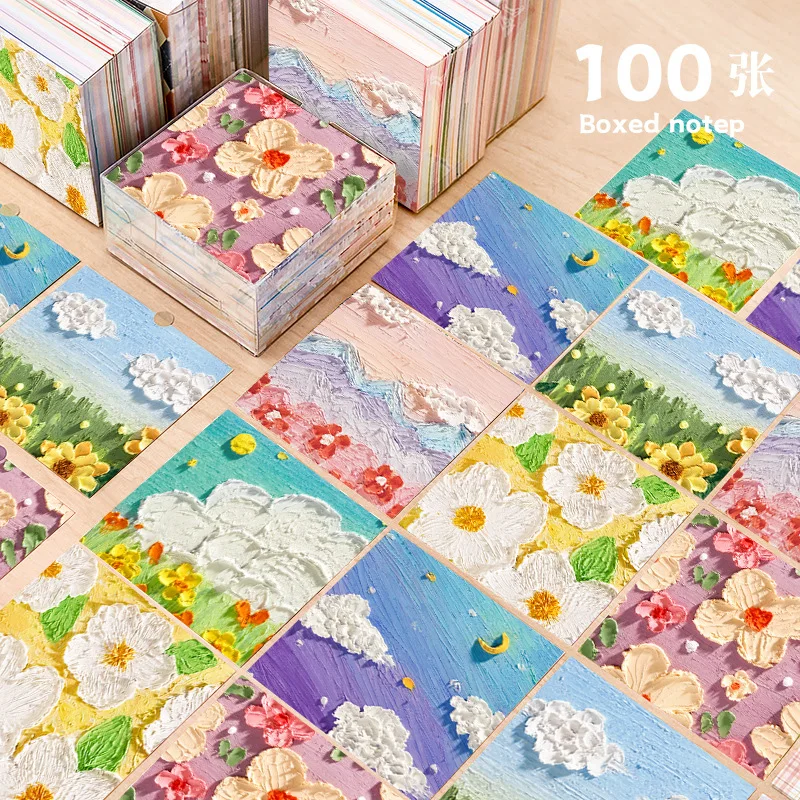 

100 листов, стикеры для заметок с картиной маслом