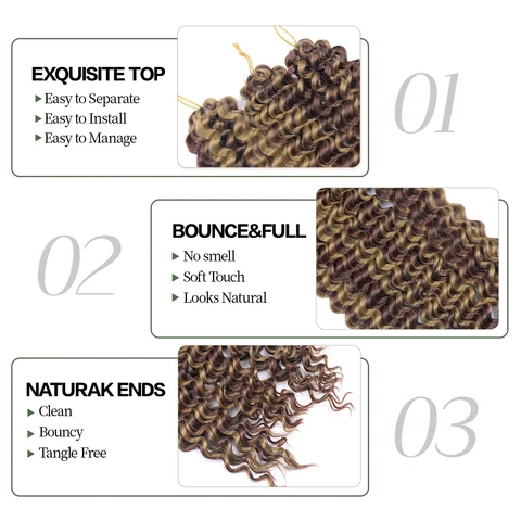 BUDABUDABUDA Синтетические волосы океанская волна 28 дюймов