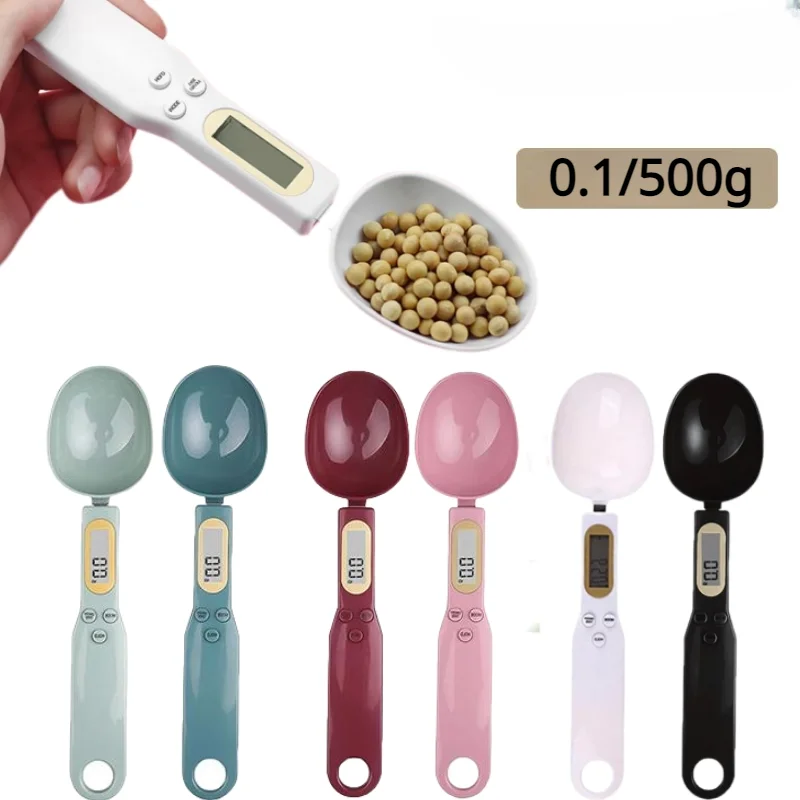 Weight Measuring Spoon LCD Digital Kitchen Scale 500g 0.1g Measuring Food Spoon Scale Mini Kitchen Tool for Milk Coffee Scale