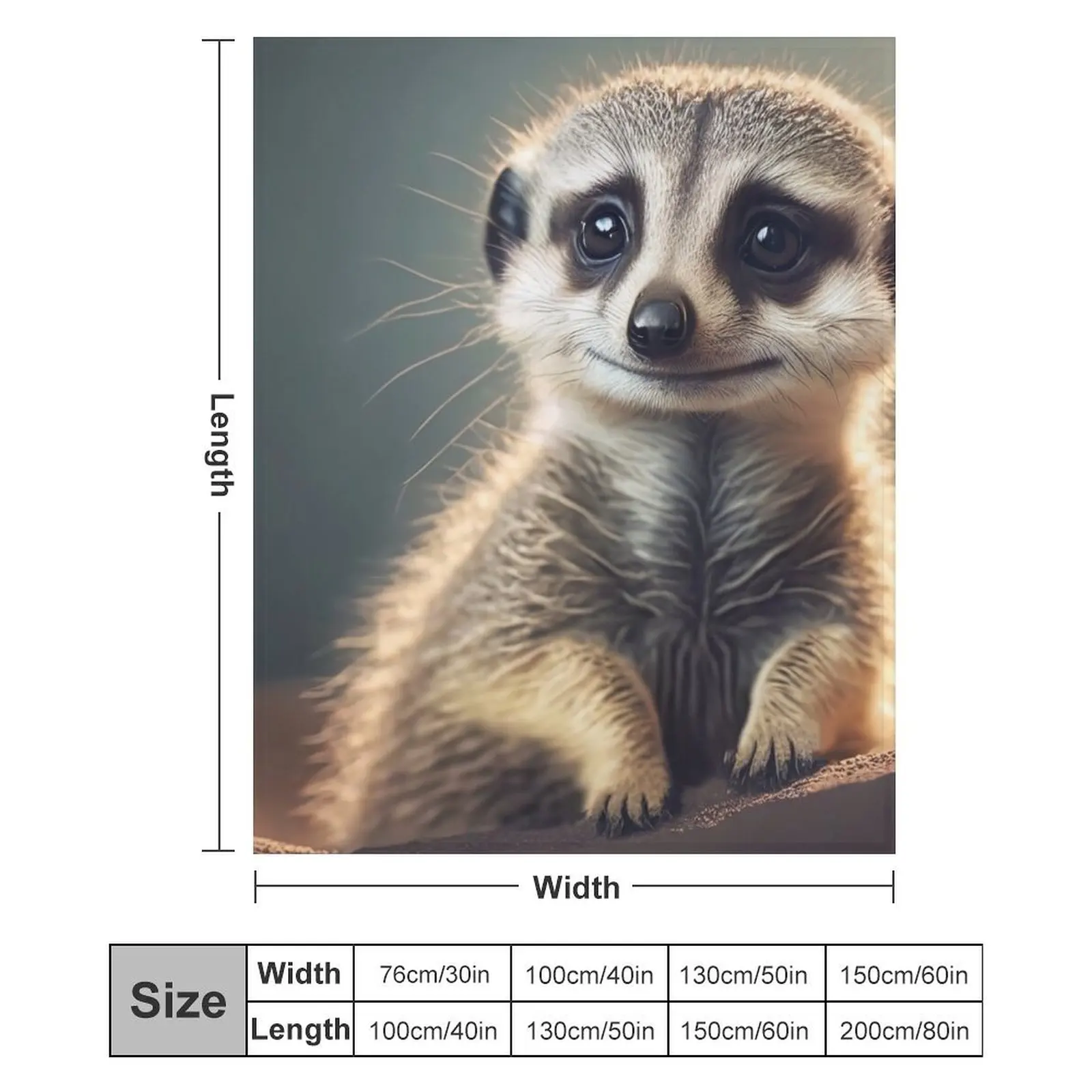 Meerkat - милое одеяло с портретом животного