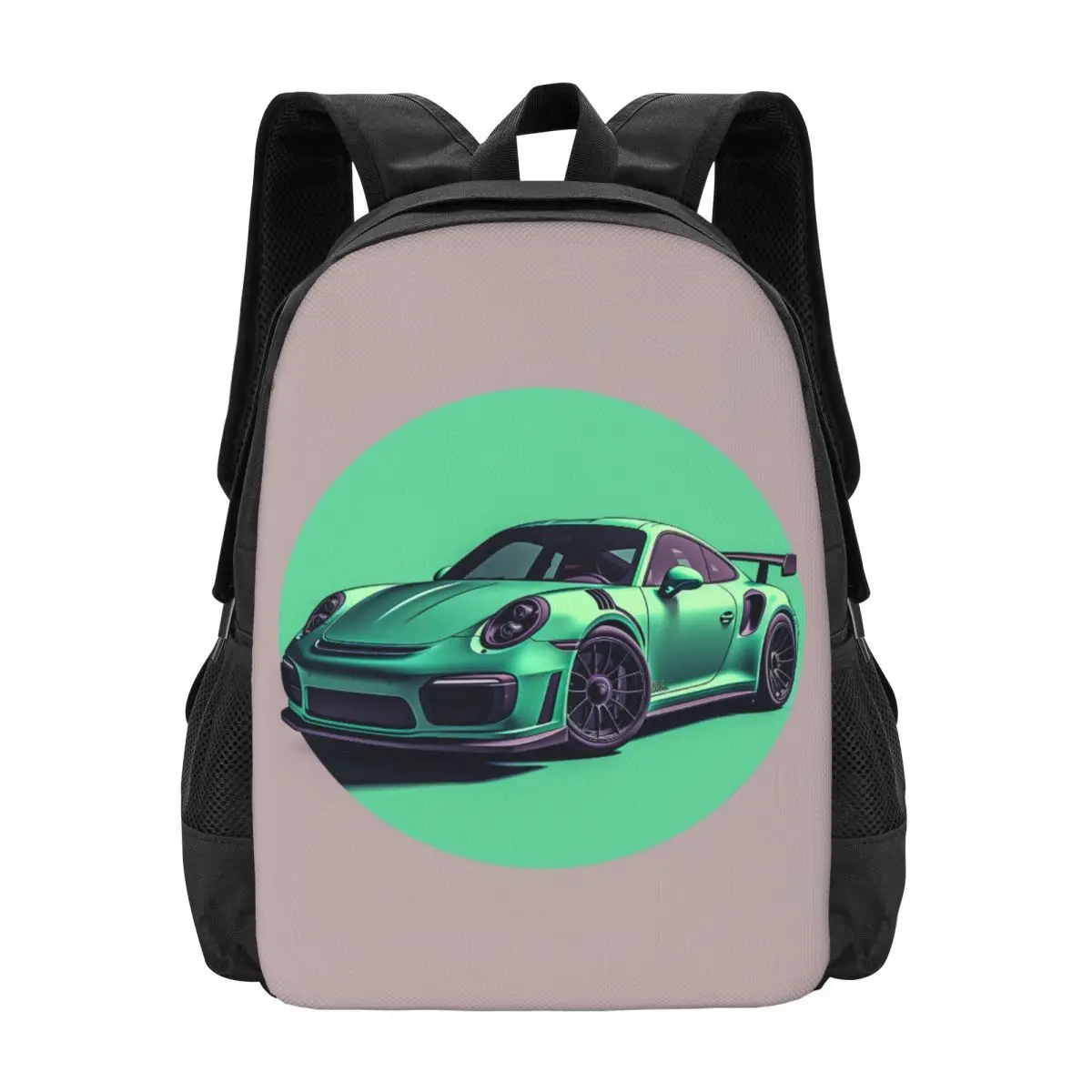 

Classic Sports Car Backpack Boy Girl Simple Circle Minimalistic Durable Backpacks Casual School Bags Travel Colorful Rucksack