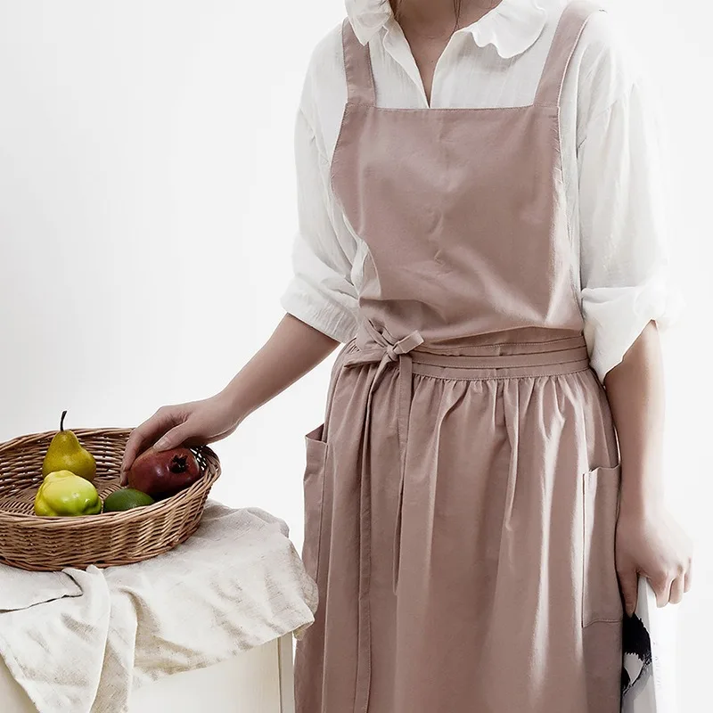 

Waterproof Florist Apron Cotton Gardening Coffee Shops Kitchen Apron for Cooking Baking Cleaning Restaurant Stylish Design Apron
