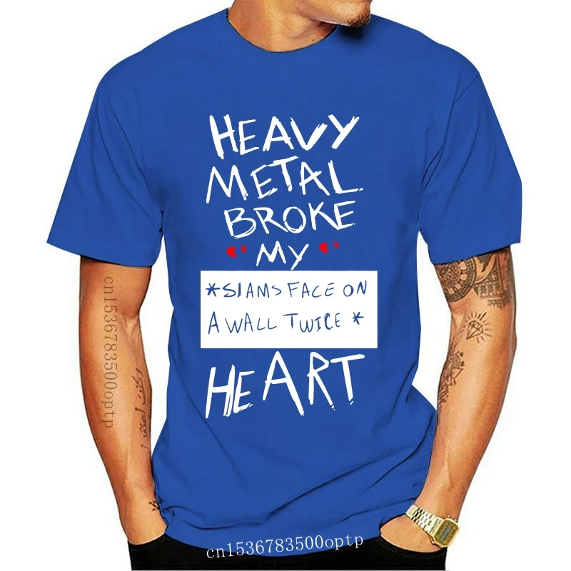 

Camiseta de Heavy Metal Broke My Heart para hombre y niño, camisa divertida de moda, novedad