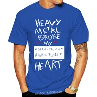 camiseta de heavy metal broke my heart para hombre y ni%c3%b1o camisa divertida de moda novedad