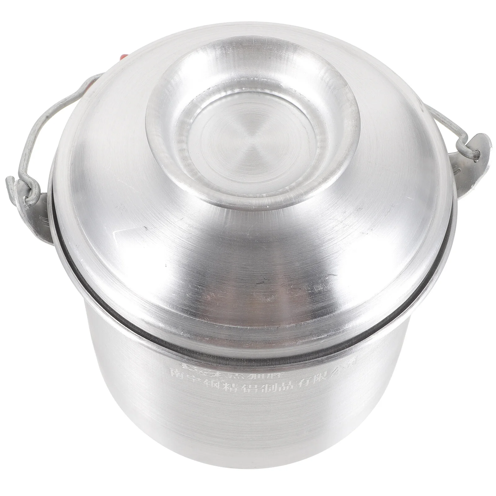 

Round Lunch Box 2-Layer Camping Lunch Case Retro Lunch Box Aluminum Food Container