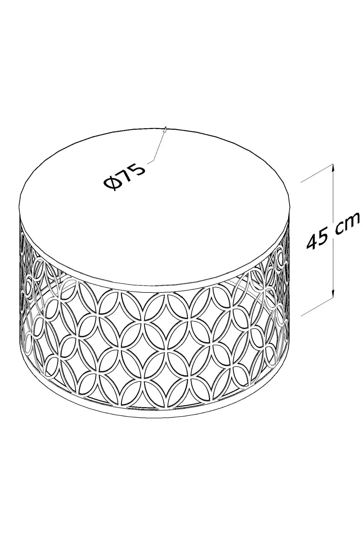 

Laser Cut Detailed Gold Lux Center Table Gold Detail Karya Model wohnzimmertisch