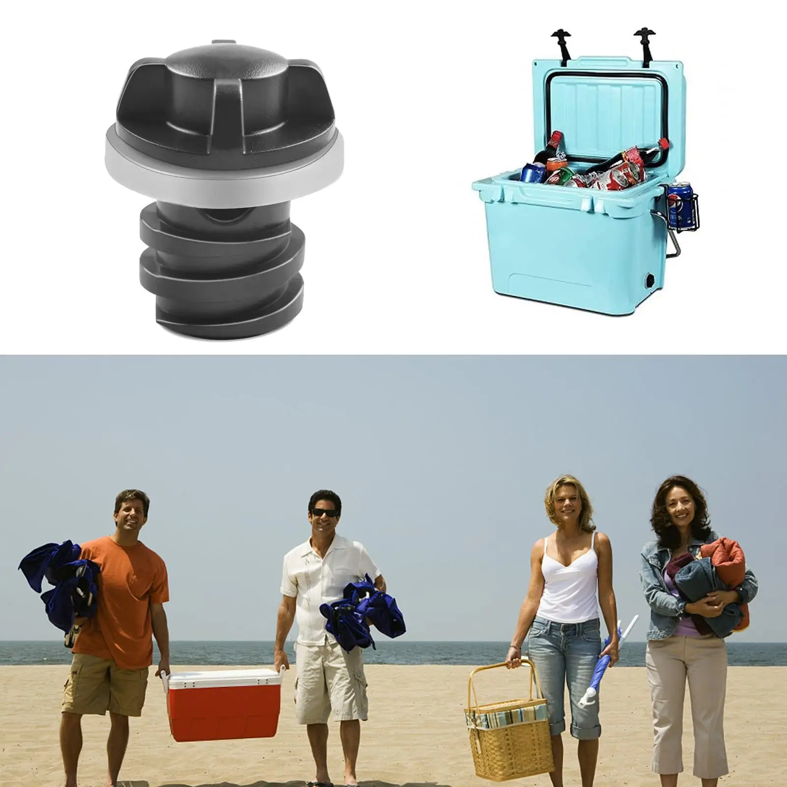 

Replacement Drain Plug W/ Hose Connection For Rotomolded Coolers For-YETI Hiking Camping Equipments Accessories Outdoor Tools