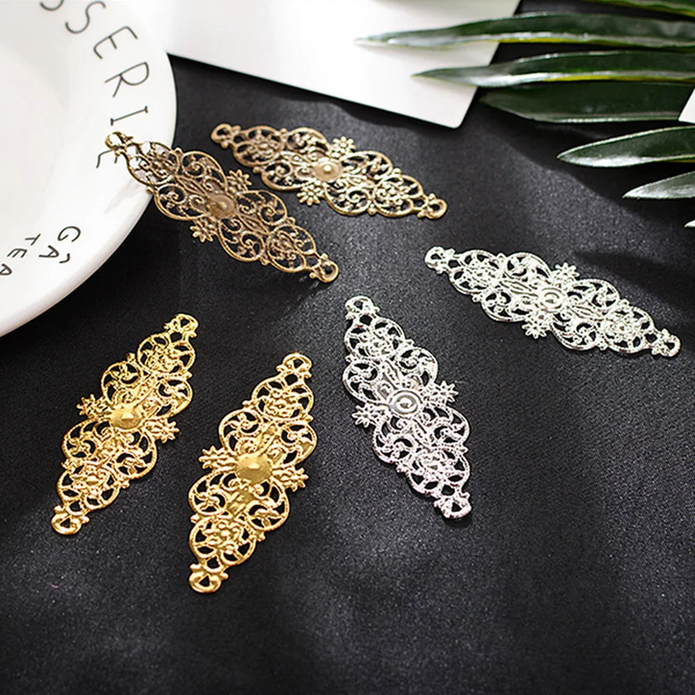 

36 Pcs Female Headdress DIY Jewelry Pendant Accessories Floral Decorations Faceplate Flower Pattern Headwear Miss Tassel