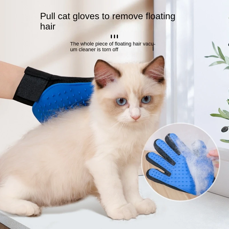 

Dog Cat Pet Combs Grooming Deshedding Brush Gloves Effective Cleaning Back Massage Animal Bathing Fur Hair Removal