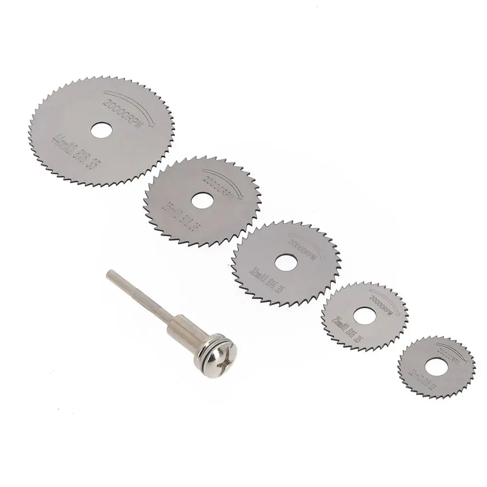 

Rotary Tool HSS Cutting Disc For Wood Plastic Aluminum Cut Off Grinding Mini Accessories With Mandrel Circular
