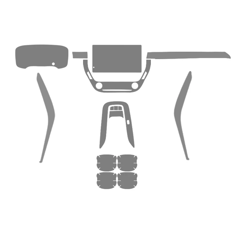 

Прозрачная защитная пленка из ТПУ для Toyota Corolla 2019-2022, наклейки для салона автомобиля, центральное управление, пневматическая дверь, панель приборной панели